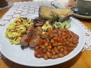 Vegan breakfast   at Ground Plant Based Coffee in Swansea