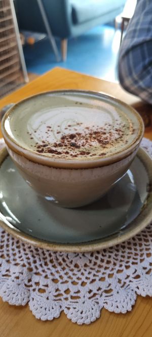 Mega chill matcha at Ground Plant Based Coffee in Swansea