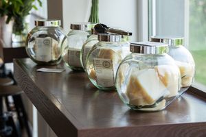 Soap bars at Biopapa in Vilnius