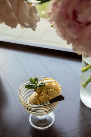 Vegan ice-cream at Biopapa in Vilnius