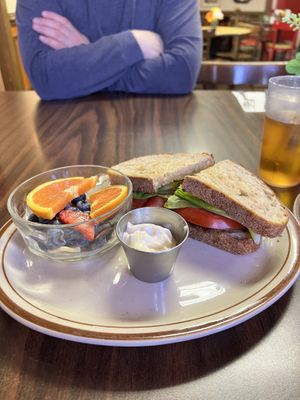 Vegan blt with fruit   at The Pancake Underground in Strasburg