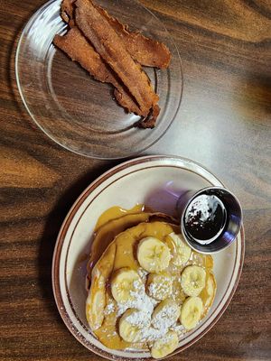 The Elvis w/ vegan bacon! 😋 at The Pancake Underground in Strasburg