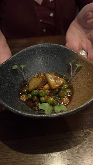 Artichoke hearts with peas  at Grey Sweater in Oklahoma City