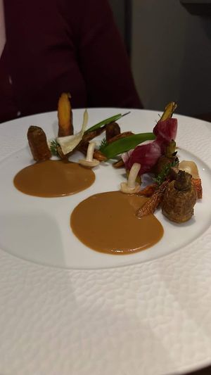 Roasted carrots and mushrooms   at Grey Sweater in Oklahoma City