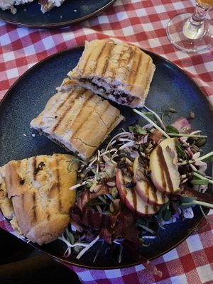 Red pesto and smoked tofu sandwich  at Källarbyn in Stockholm