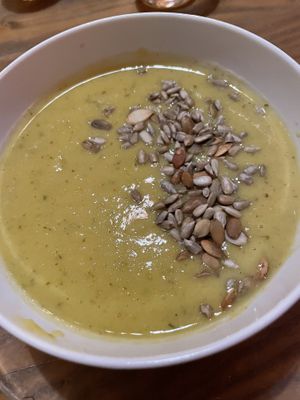 Golden beetroot and parsnip soupnds  at Källarbyn in Stockholm