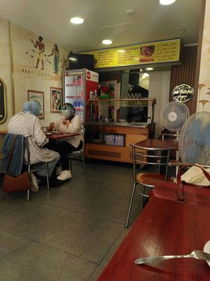Patrons at Mr Falafel - Lemonnier in Brussels