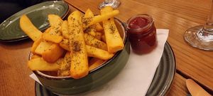 Side of fries - portion was generous at Bliski Wschód in Warsaw