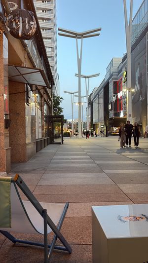 view from our table outside was real fun  at Bliski Wschód in Warsaw