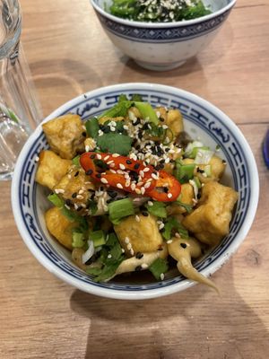 Tofu starter at La Vegana in Warsaw