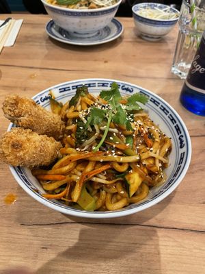 Udon at La Vegana in Warsaw