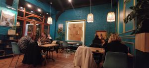 Indoors at La Vegana in Warsaw
