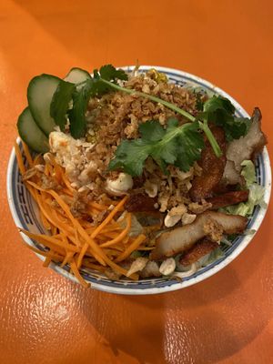 Vegan „shrimps“ topping  at La Vegana in Warsaw