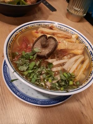 bun soup at La Vegana in Warsaw