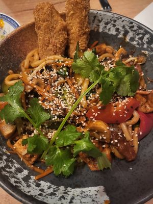 Udon at La Vegana in Warsaw