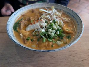 Curry laksa at La Vegana in Warsaw