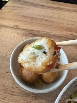 Protein ball with seitan  at La Vegana in Warsaw