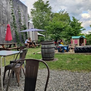 Playground for kids! at Brasserie 11 Comtés in Cookshire-eaton