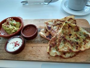 Salty pancakes at Nao Vegan Cafe & Bar in Hamburg