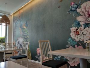 Walls inside at Nao Vegan Cafe & Bar in Hamburg