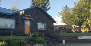 Magic happens behind this orange door! at Dan d'Lion Eatery in Hungry Horse
