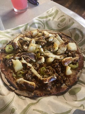 Zucchini Burger & side of the day; super yummy!   at Dan d'Lion Eatery in Hungry Horse