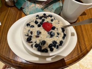 Oatmeal a with extra berries   at Urth Caffe in Las Vegas