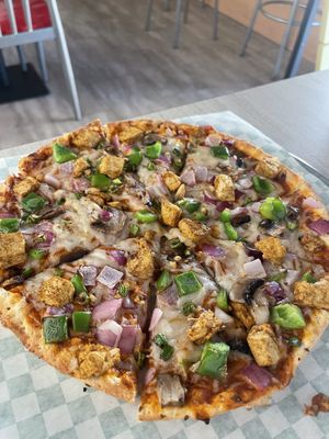 Plant based chicken tikka twist pizza (small)   at Pizza Twist in Irving