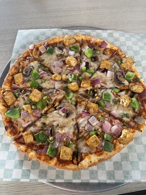 Plant based chicken tikka twist pizza (small)   at Pizza Twist in Irving