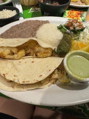 Cauliflower tacos   at Miguel's Baja Grill in Moab