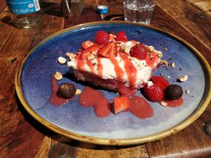 Erdbeertiramisu (strawberry tiramisu) at Pfannenzauber in Aachen