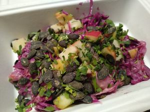 Homemade coleslaw at Pfannenzauber in Aachen