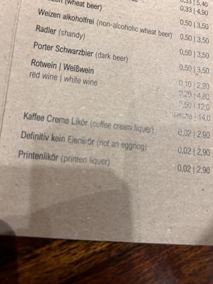 Great liquors as dessertt  at Pfannenzauber in Aachen