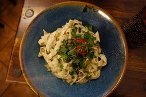 Spitzkohl-Pasta at Pfannenzauber in Aachen