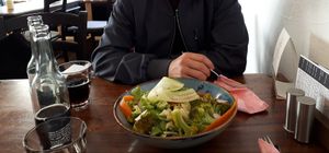 The atmosphere was great. It's a bit of an alternative place to go, but the stuff is very friendly. We took the salad with broccoli, which was a good choice for a sunny day. Don't expect to much, but if you're in the neighbourhood, you just need to experience it by yourself. at Pfannenzauber in Aachen