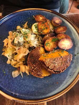 Kürbis Steak mit Kartoffeln  at Pfannenzauber in Aachen
