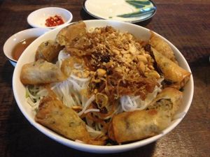 the most delicious bun cha gio  at Saigon Vegan - Vo Van Tan in Ho Chi Minh City