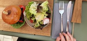 Vegan burger at Emma in Binzen