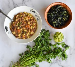 Githeri and mchicha at Vegan Basket in Kilifi