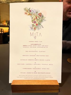 6-course tasting menu  at MITA in Washington