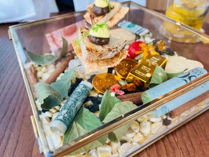 yuba, black beans, celery root at MITA in Washington