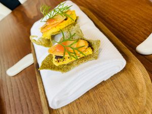 heart of palm, seaweed, tomato at MITA in Washington