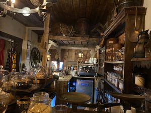 View on one side of the bar at Moon and Sons in Caen