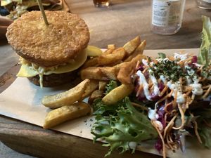 Mr Potato Head Burger  at Moon and Sons in Caen