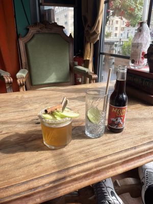 Mocktail and coke  at Moon and Sons in Caen