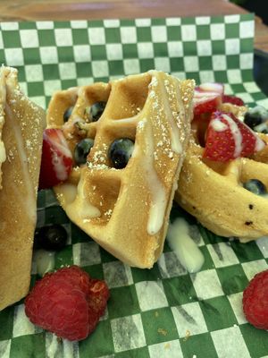 Gluten Free Waffles 💚 at Plantology - Cloud Kitchen - Maybe closed in San Antonio