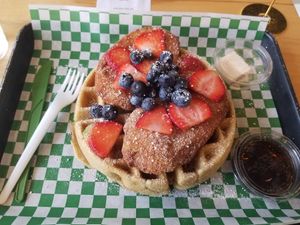 Chick'n & waffles at Plantology - Cloud Kitchen - Maybe closed in San Antonio