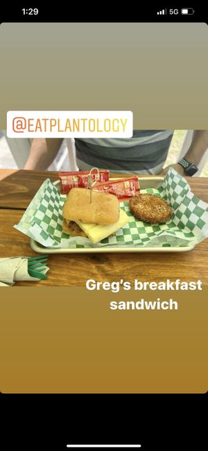 Sandwich was sadly teeny tiny   at Plantology - Cloud Kitchen - Maybe closed in San Antonio