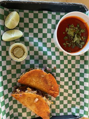Quesabirria tacos   at Plantology - Cloud Kitchen - Maybe closed in San Antonio
