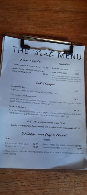 Small menu but a lot of thought and love clearly went into everything on it at The Blonde Beet in Stamford